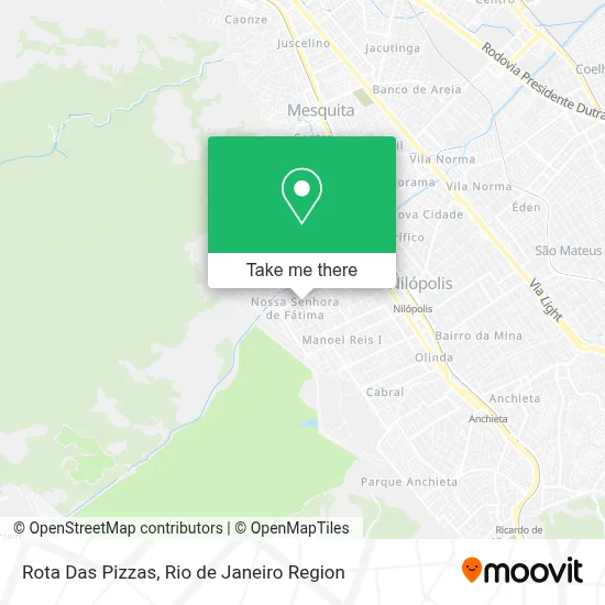 Rota Das Pizzas map