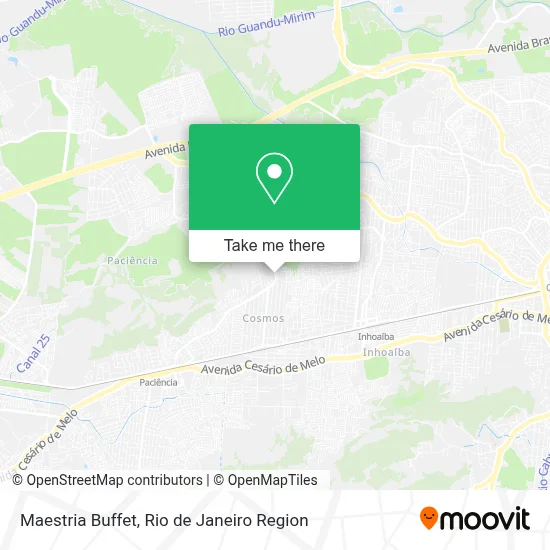 Maestria Buffet map