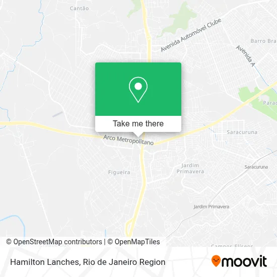 Hamilton Lanches map