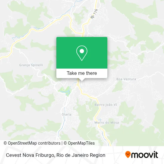 Cevest Nova Friburgo map