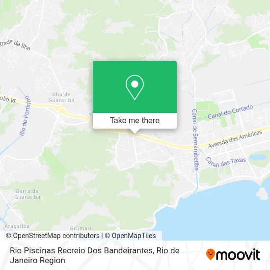 Rio Piscinas Recreio Dos Bandeirantes map
