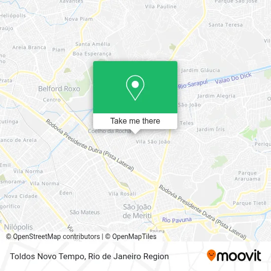 Toldos Novo Tempo map