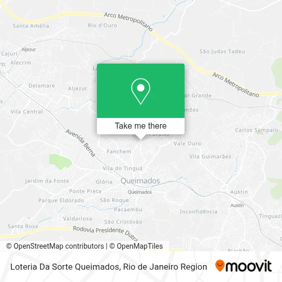 Loteria Da Sorte Queimados map