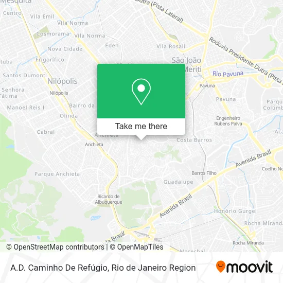 A.D. Caminho De Refúgio map