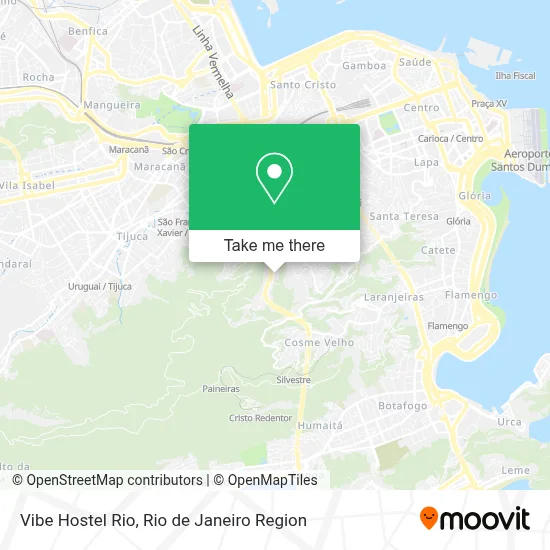 Vibe Hostel Rio map