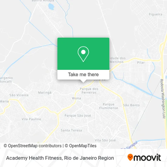 Academy Health Fitness map