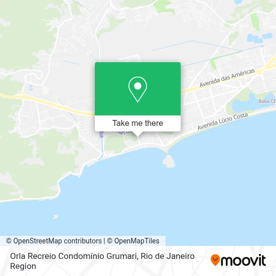 Orla Recreio Condomínio Grumari map