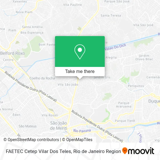 FAETEC Cetep Vilar Dos Teles map