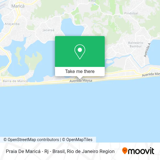 Praia De Maricá - Rj - Brasil map