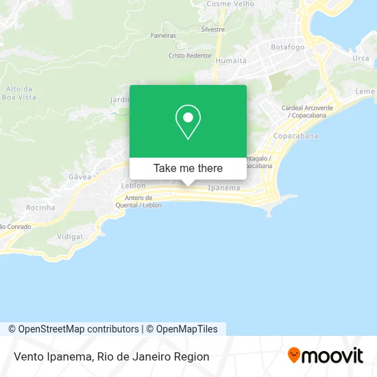 Vento Ipanema map