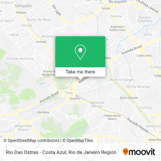 Rio Das Ostras - Costa Azul map