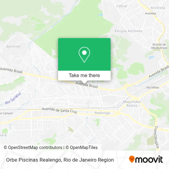 Orbe Piscinas Realengo map