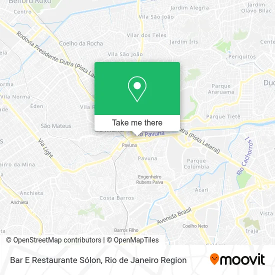 Bar E Restaurante Sólon map