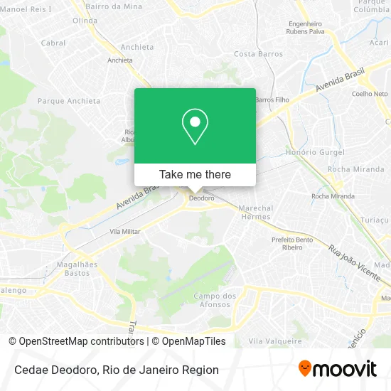 Cedae Deodoro map