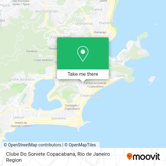 Clube Do Sorvete Copacabana map