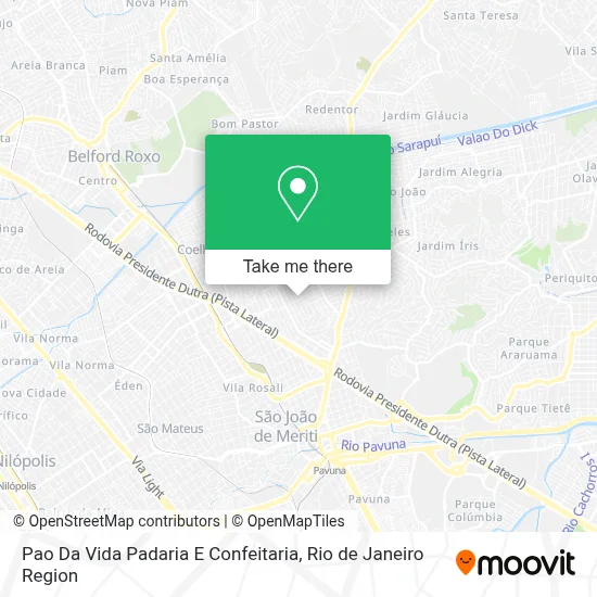 Pao Da Vida Padaria E Confeitaria map