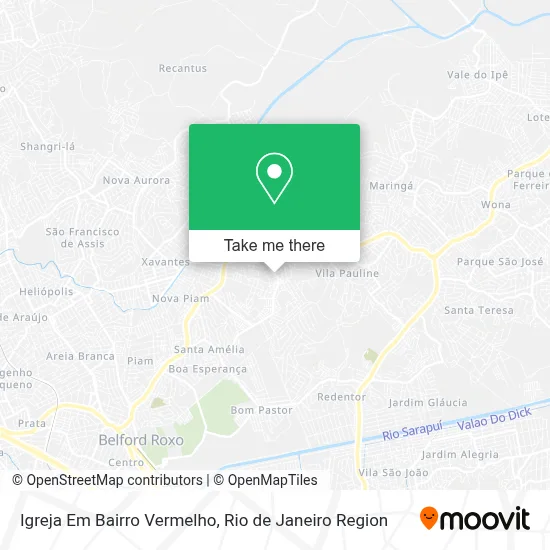 Igreja Em Bairro Vermelho map