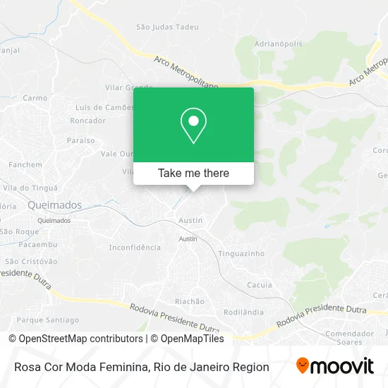 Rosa Cor Moda Feminina map