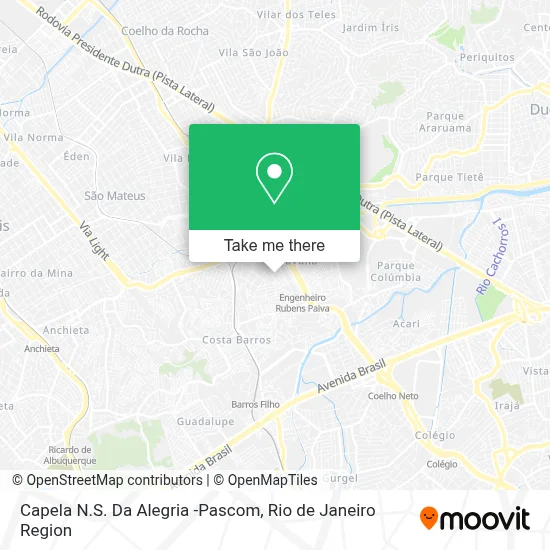 Capela N.S. Da Alegria -Pascom map
