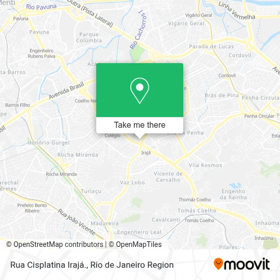 Rua Cisplatina Irajá. map