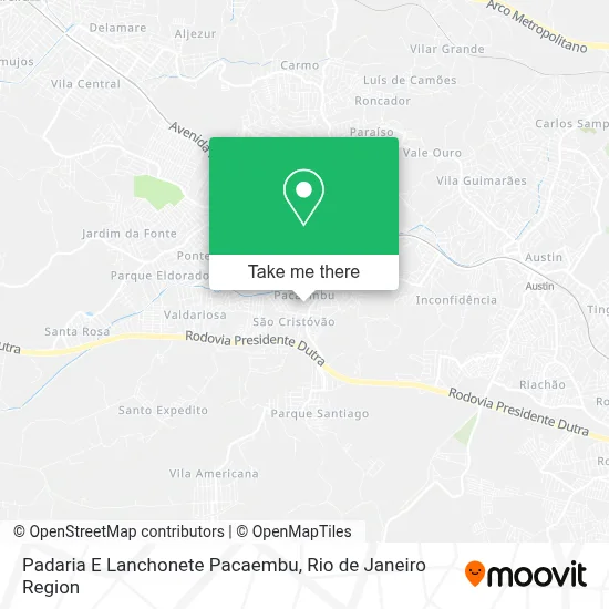 Padaria E Lanchonete Pacaembu map