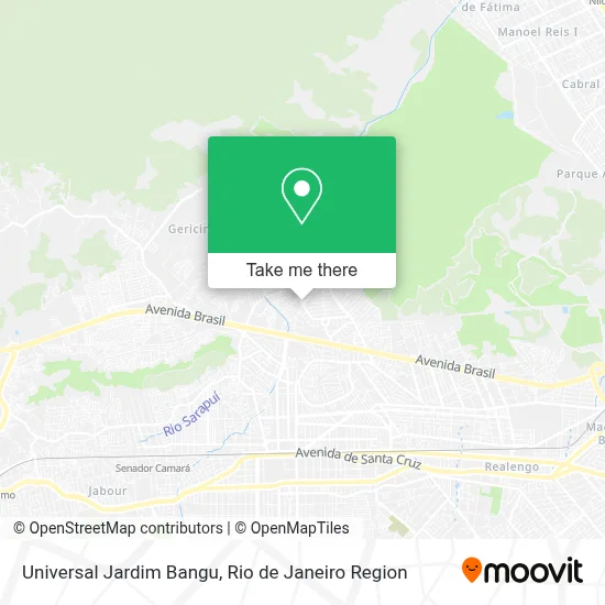 Universal Jardim Bangu map