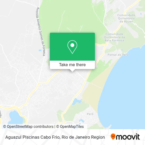 Aguazul Piscinas Cabo Frio map
