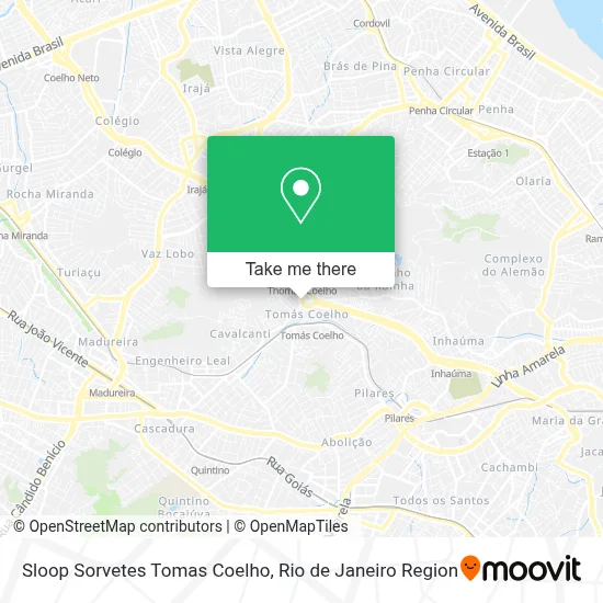 Sloop Sorvetes Tomas Coelho map