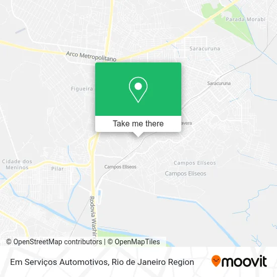 Em Serviços Automotivos map