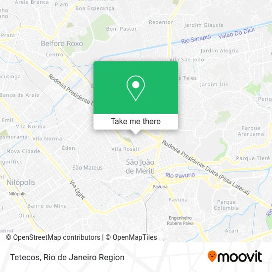 Tetecos map
