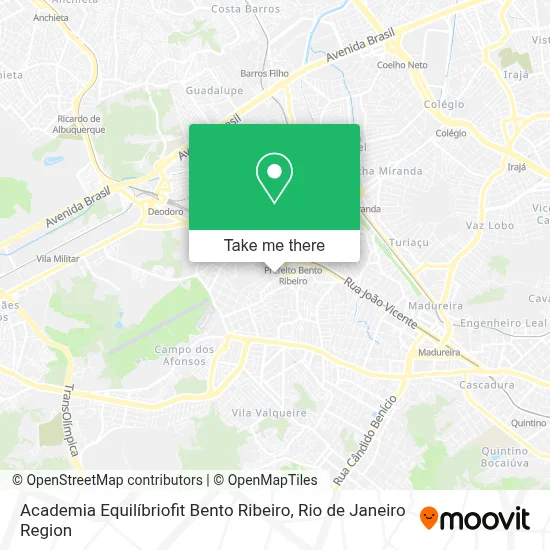 Academia Equilíbriofit Bento Ribeiro map