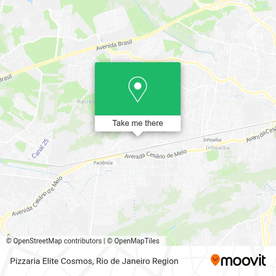 Pizzaria Elite Cosmos map