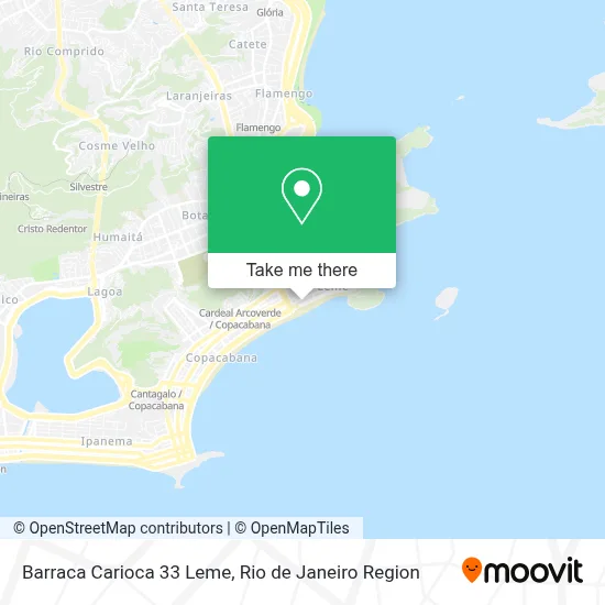 Barraca Carioca 33 Leme map