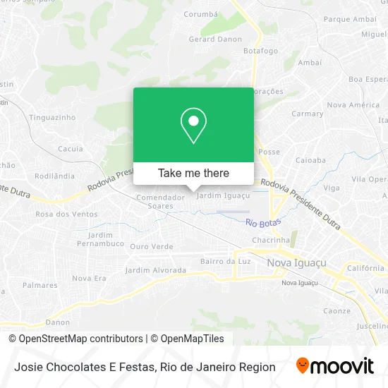 Josie Chocolates E Festas map
