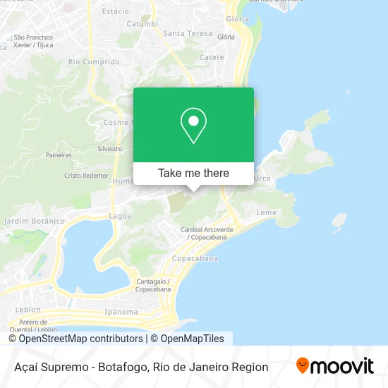 Açaí Supremo - Botafogo map