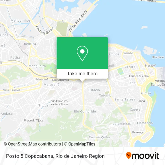 Posto 5 Copacabana map