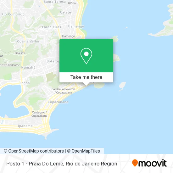 Posto 1 - Praia Do Leme map