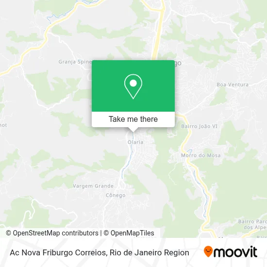 Ac Nova Friburgo Correios map
