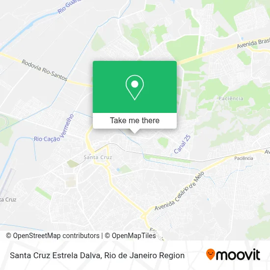 Santa Cruz Estrela Dalva map