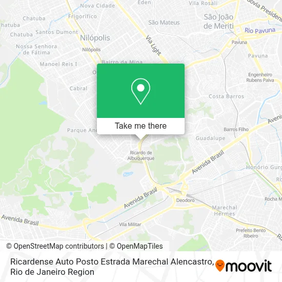 Ricardense Auto Posto Estrada Marechal Alencastro map
