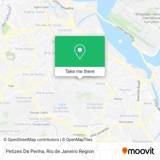 Petizes Da Penha map