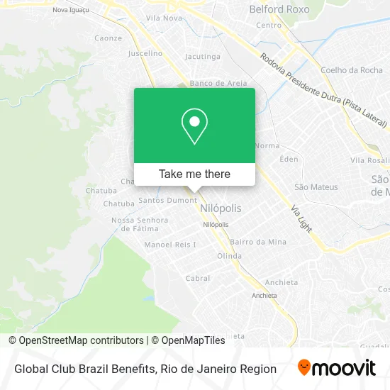 Global Club Brazil Benefits map