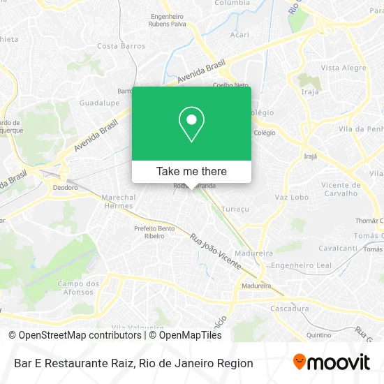 Bar E Restaurante Raiz map