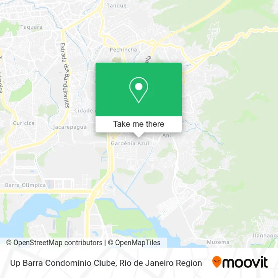 Up Barra Condomínio Clube map