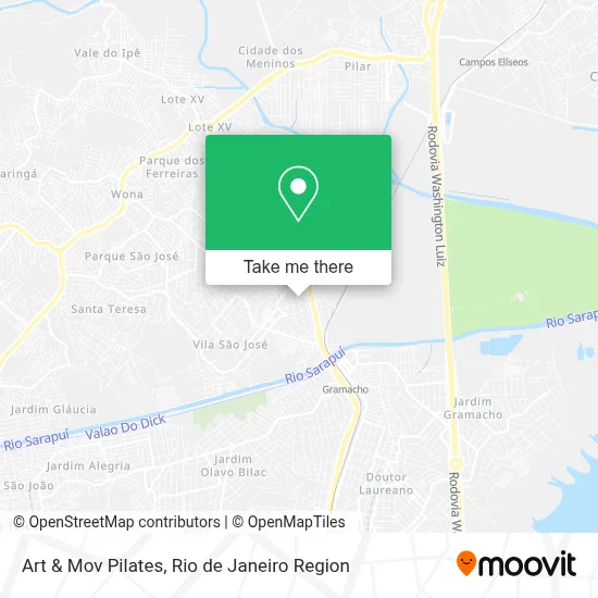 Art & Mov Pilates map