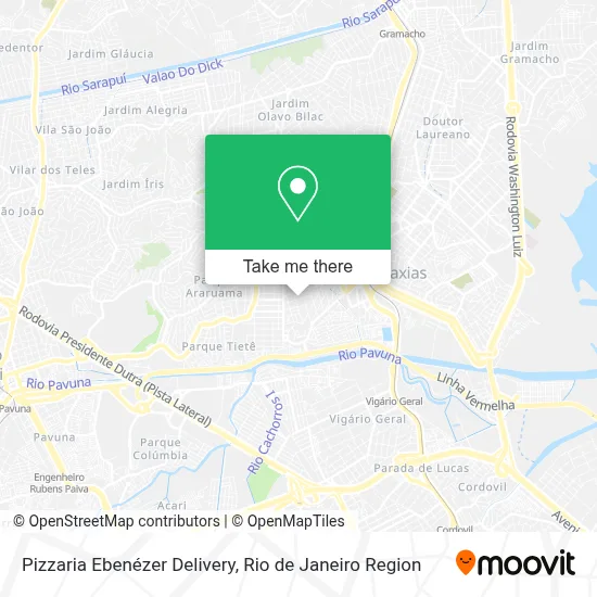 Pizzaria Ebenézer Delivery map