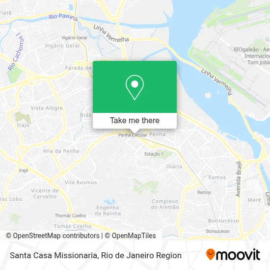 Santa Casa Missionaria map