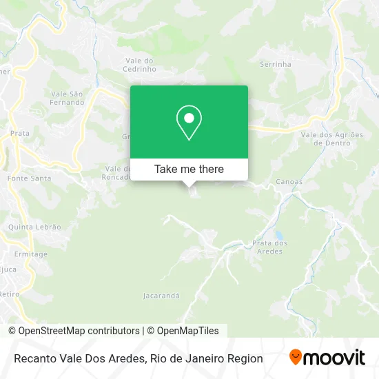Recanto Vale Dos Aredes map