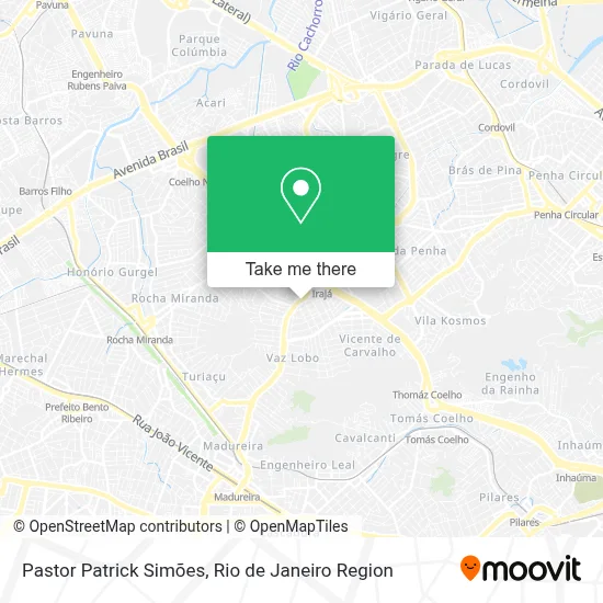 Pastor Patrick Simões map