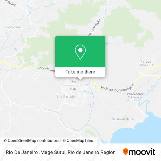 Rio De Janeiro .Magé Surui map